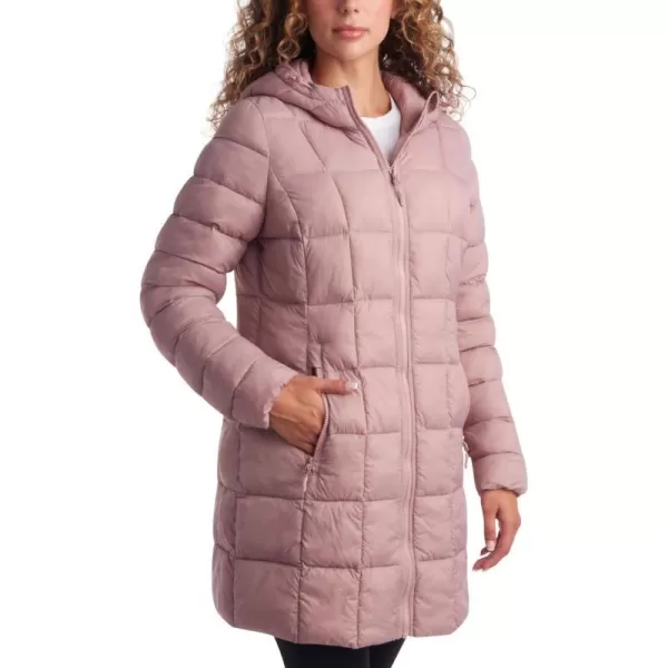 imageReebok Womens Winter Jacket  Long Length Quilted Puffer Parka  Heavyweight Outerwear Coat for Women SXLDusty Rose