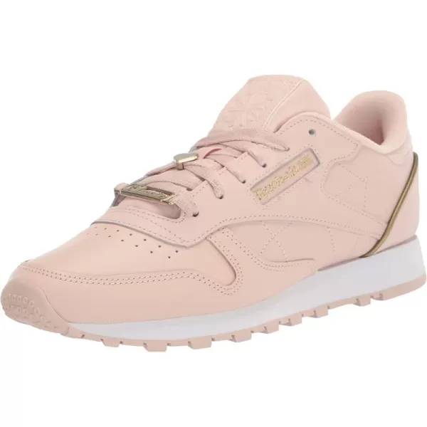 imageReebok womens Classic LeathersSoft EcruWhiteGold Metallic