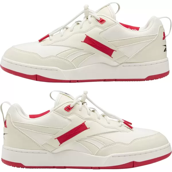 imageReebok Unisex Adult BB 4000 II Basketball ShoeVeganVintage ChalkBlackVector Red