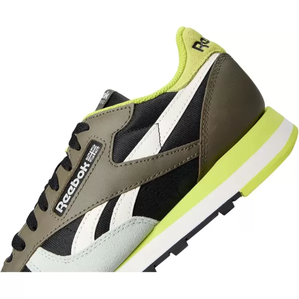imageReebok Unisex Adult Classic LeatherBlackChalkArmy Green