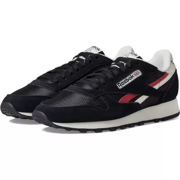 imageReebok Unisex Adult Classic LeatherBlackChalkFlash Red