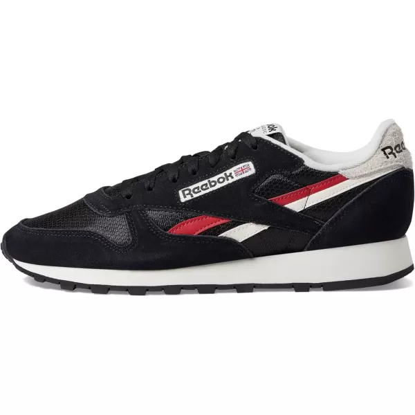 imageReebok Unisex Adult Classic LeatherBlackChalkFlash Red