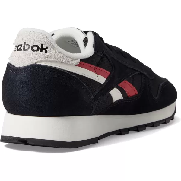 imageReebok Unisex Adult Classic LeatherBlackChalkFlash Red