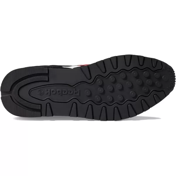 imageReebok Unisex Adult Classic LeatherBlackChalkFlash Red