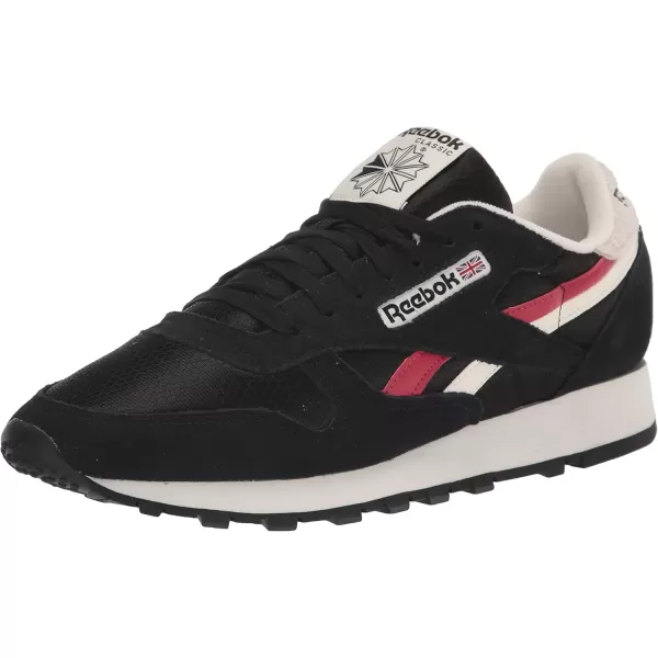 imageReebok Unisex Adult Classic LeatherBlackChalkFlash Red