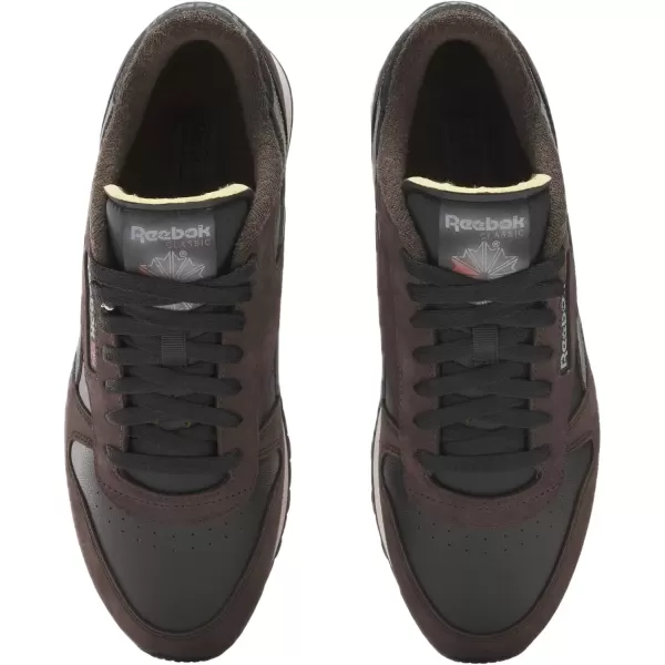 imageReebok Unisex Adult Classic LeatherBlackDark MatterGrey 5