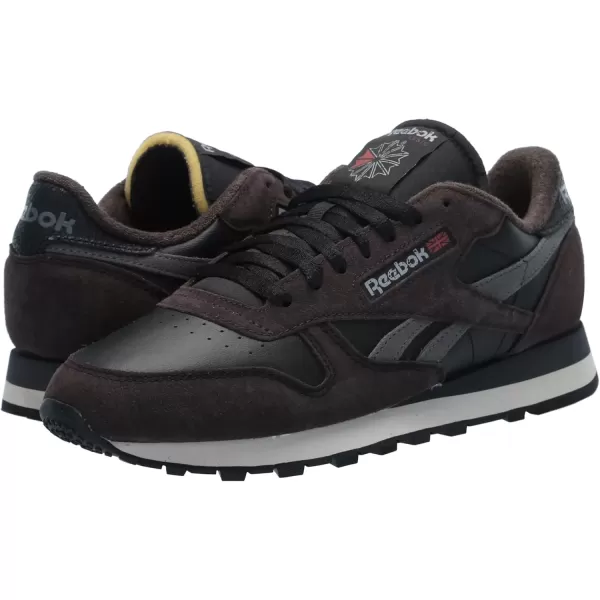 imageReebok Unisex Adult Classic LeatherBlackDark MatterGrey 5