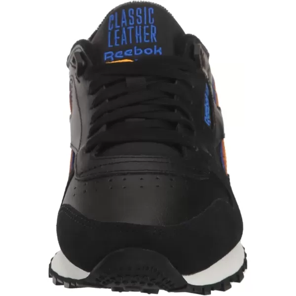 imageReebok Unisex Adult Classic LeatherBlackShocking OrangeElectric Cobalt