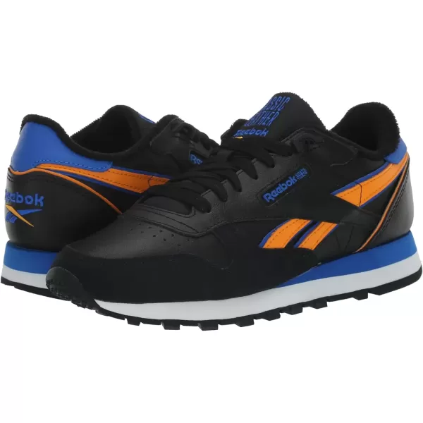 imageReebok Unisex Adult Classic LeatherBlackShocking OrangeElectric Cobalt