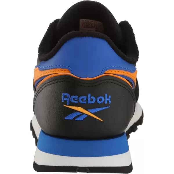 imageReebok Unisex Adult Classic LeatherBlackShocking OrangeElectric Cobalt