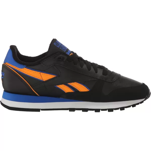 imageReebok Unisex Adult Classic LeatherBlackShocking OrangeElectric Cobalt