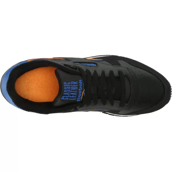 imageReebok Unisex Adult Classic LeatherBlackShocking OrangeElectric Cobalt
