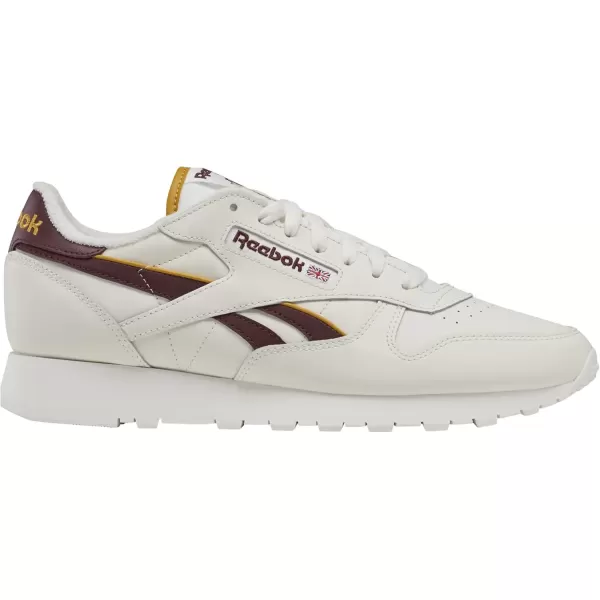 imageReebok Unisex Adult Classic LeatherChalkMaroonRetro Gold