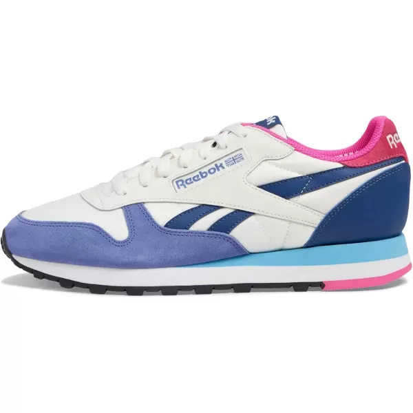 imageReebok Unisex Adult Classic LeatherChalkUniform BlueLaser Pink