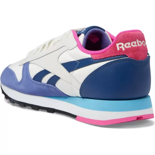 imageReebok Unisex Adult Classic LeatherChalkUniform BlueLaser Pink