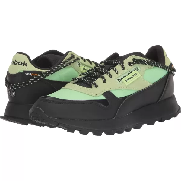 imageReebok Unisex Adult Classic LeatherNeon MintCore BlackCore Black