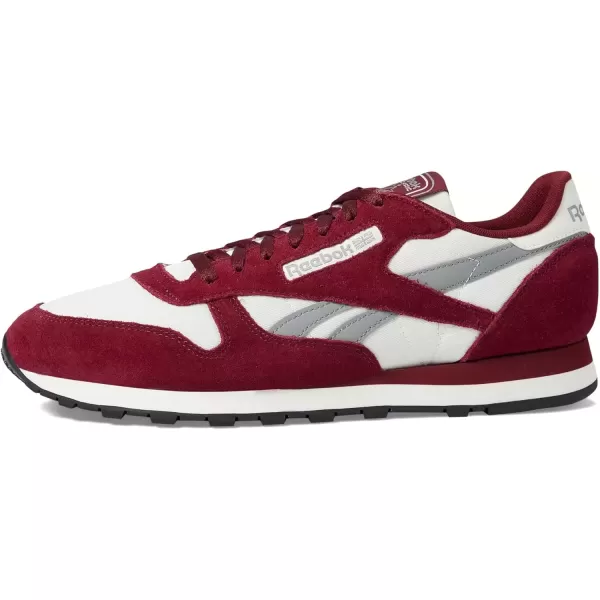 imageReebok Unisex Adult Classic LeatherRich MaroonChalkGrey 3