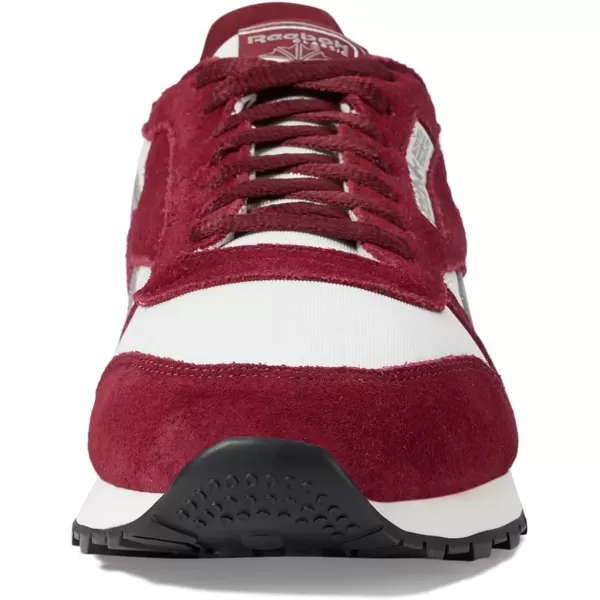 imageReebok Unisex Adult Classic LeatherRich MaroonChalkGrey 3