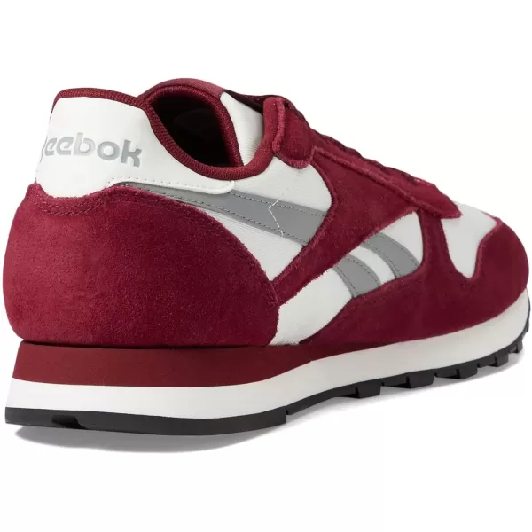 imageReebok Unisex Adult Classic LeatherRich MaroonChalkGrey 3