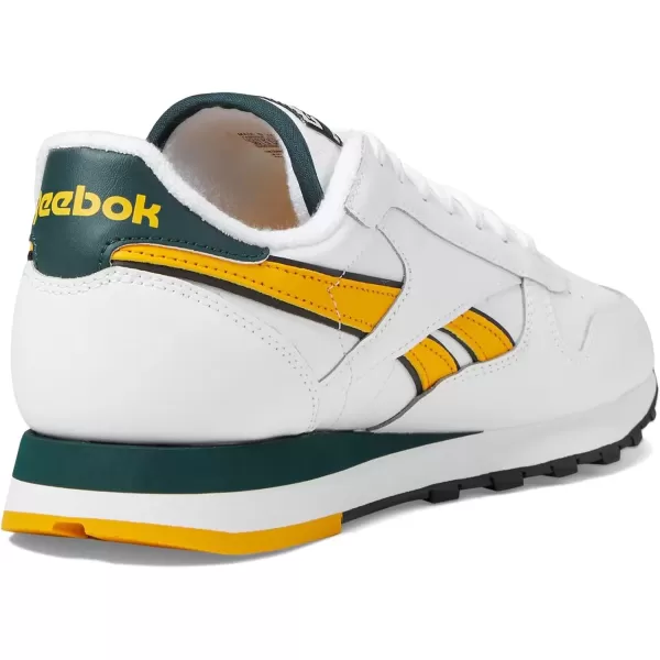 imageReebok Unisex Adult Classic LeatherWhiteFierce GoldCollegiate Green