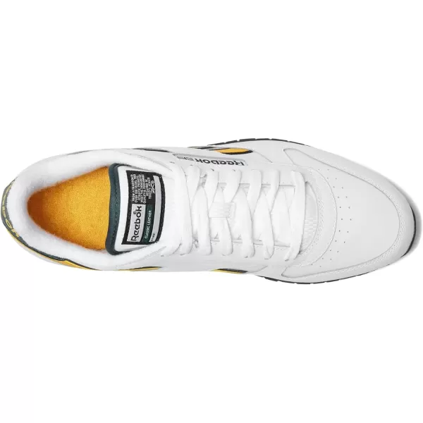 imageReebok Unisex Adult Classic LeatherWhiteFierce GoldCollegiate Green