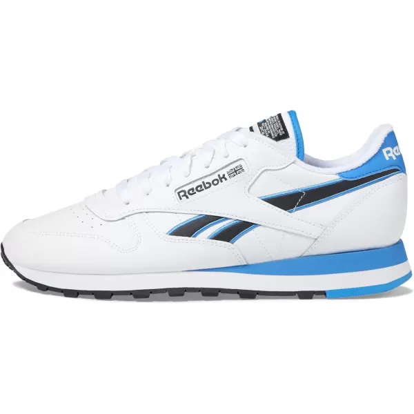 imageReebok Unisex Adult Classic LeatherWhiteKinetic BlueBlack