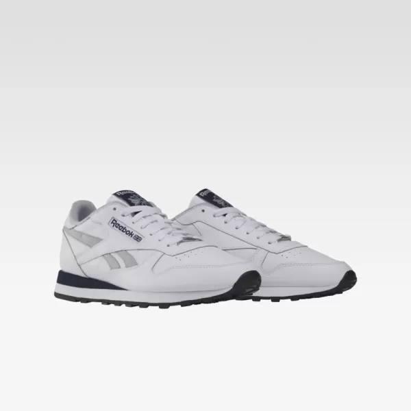 imageReebok Unisex Adult Classic LeatherWhitePure Grey 3Vector Navy