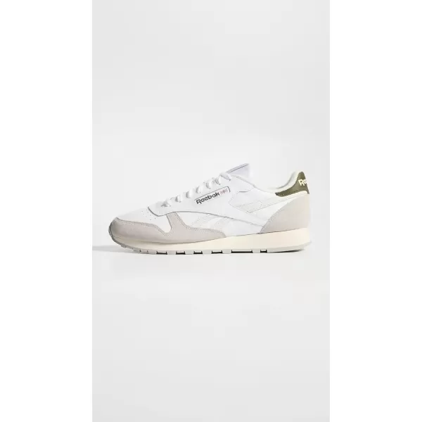 imageReebok Unisex Adult Classic LeatherWhiteSteely FogPure Grey