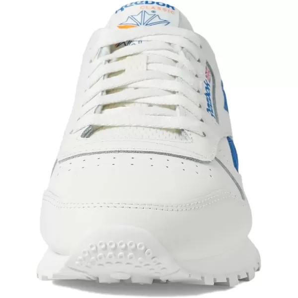 imageReebok Womens Classic Leather SneakerChalkVector BlueSmash Orange