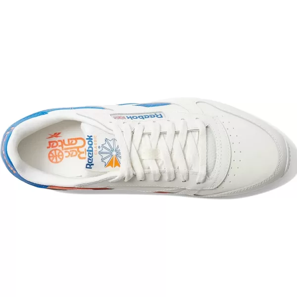 imageReebok Womens Classic Leather SneakerChalkVector BlueSmash Orange