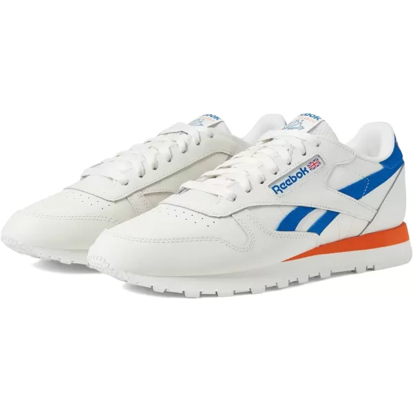 imageReebok Womens Classic Leather SneakerChalkVector BlueSmash Orange