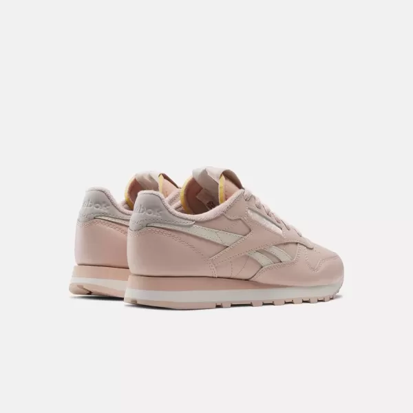 imageReebok Womens Classic Leather SneakerPink StuccoBoneAsh
