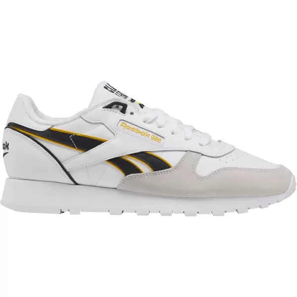 imageReebok Womens Classic Leather SneakerWhiteBlackYellow