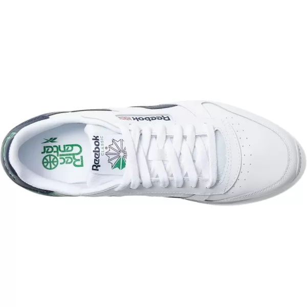 imageReebok Womens Classic Leather SneakerWhiteVector NavyGlen Green