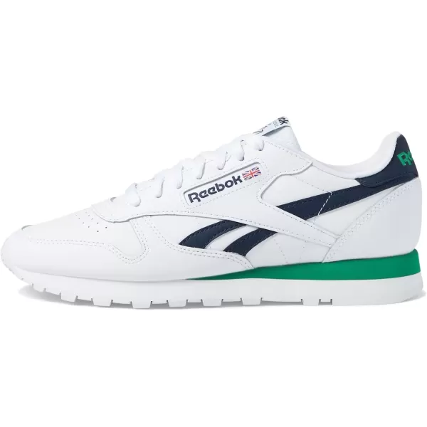 imageReebok Womens Classic Leather SneakerWhiteVector NavyGlen Green
