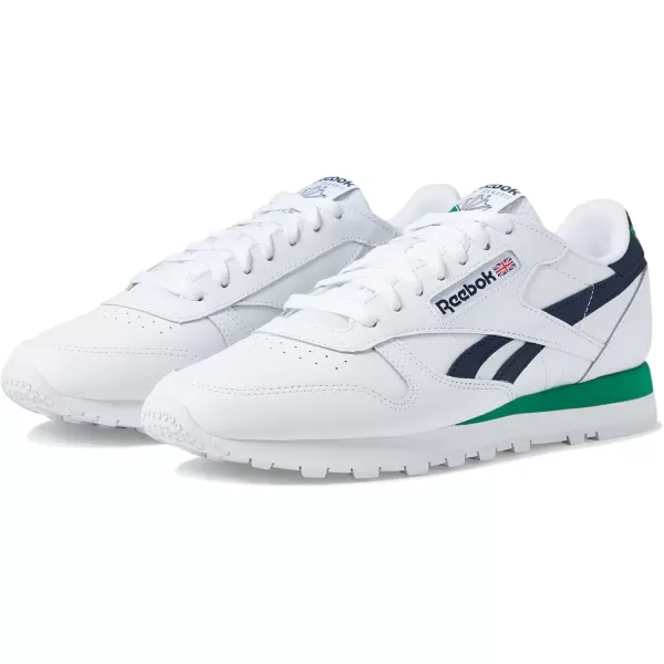 imageReebok Womens Classic Leather SneakerWhiteVector NavyGlen Green