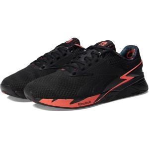 imageReebok Unisexs Nano X3 Training ShoesBlackOrange FlarePure Grey