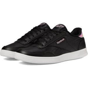imageReebok Womens Court Advance SneakerBlkwhiFootwear WhitePink Glow