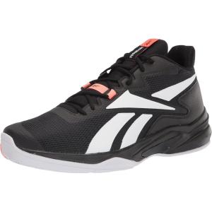 imageReebok Unisex Classic Leather SneakerBlackWhiteOrange Flare