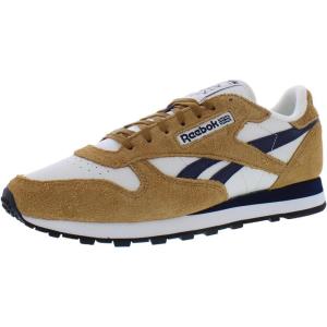 imageReebok Unisex Classic Leather SneakerChalkWild BrownVector Navy