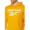 imageReebok Mens Big Logo HoodieBright OchreWhite Logo