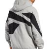 imageReebok Mens Big Logo HoodieMedium Grey HeatherLarge Back Vector Logo