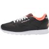 imageReebok Mens Cl Lthr Fashion SneakerCore BlackWhiteOrange Flare