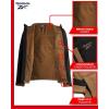 imageReebok Mens Jacket  Weather Resistant Fleece Lined Softshell Jacket Coat  Lightweight Casual Coat for Men MXXLDark Khaki