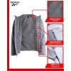 imageReebok Mens Jacket  Weather Resistant Fleece Lined Softshell Jacket Coat  Lightweight Casual Coat for Men MXXLGrey