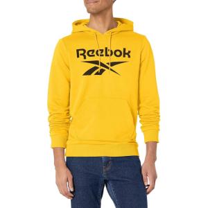 imageReebok Mens Big Logo HoodieAlways YellowBlack Logo