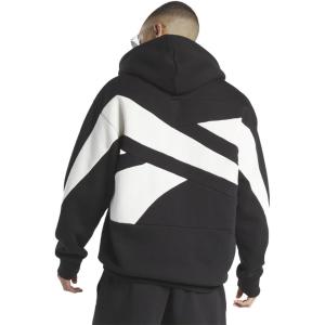 imageReebok Mens Big Logo HoodieBlackChalkLarge Back Vector Logo