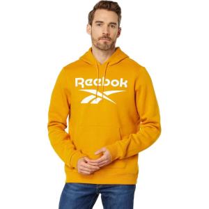 imageReebok Mens Big Logo HoodieBright OchreWhite Logo