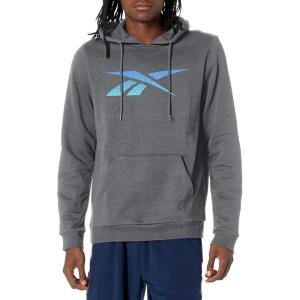imageReebok Mens Big Logo HoodieDark GreyGradient Blue Vector Logo