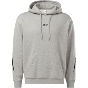 imageReebok Mens Big Logo HoodieMedium Grey HeatherLarge Back Vector Logo
